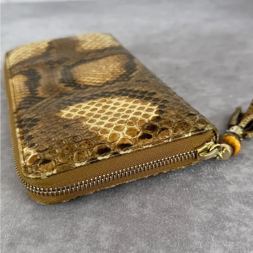Gucci Python Embossed Tassel Zippy Wallet - Picture 5 of 16